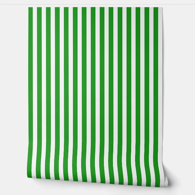 Grüne Streifen Tapete (Abrollen)
