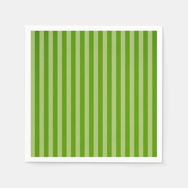 Grüne Streifen Weihnachtsbuch Napkins Serviette (Vorderseite)