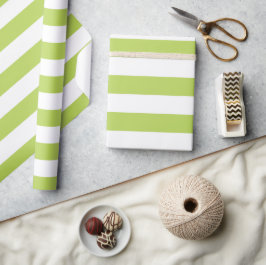 Grüne Streifen, weiße Streifen, gestreiftes Muster Geschenkpapier
