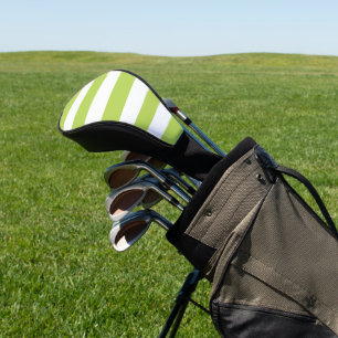 Grüne Streifen, weiße Streifen, gestreiftes Muster Golf Headcover