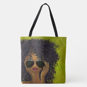 Grüne Studentinnenverbindung-schwarze Kunst Tasche