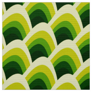 Grüne, stylische 70er Jahre Retro-Mod-Stoff Stoff