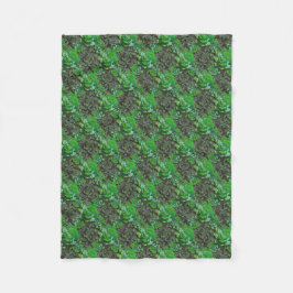 Grüne Sukkulenten Gittermuster Fleece Blanket