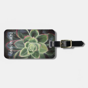 Grüne Sukkulentfarben Gepäckanhänger