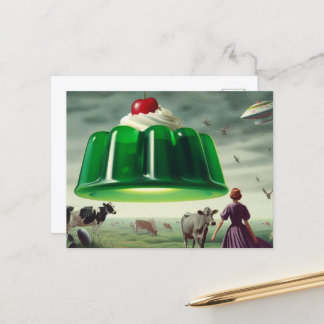 Grüne Surreal Süße Leckerei Postkarte