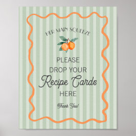 Grüne Süsse Hauptpresse Zitrus Teilen ein Rezept Poster