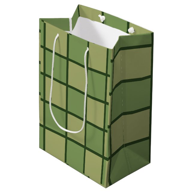 Grüne Tafel Mittlere Geschenktüte (Vorderseite Schrägansicht)