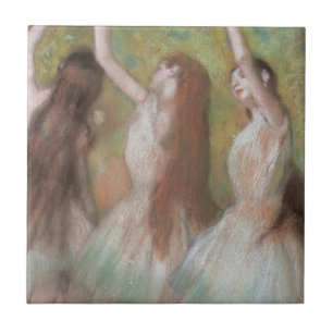 Grüne Tänzerinnen von Edgar Degas, Vintage Ballett Fliese