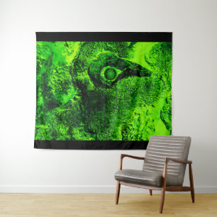 grüne Tapete in Sicht Wandteppich