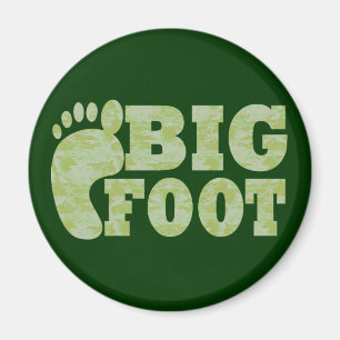 Grüne Tarnung Bigfoot Text Magnet