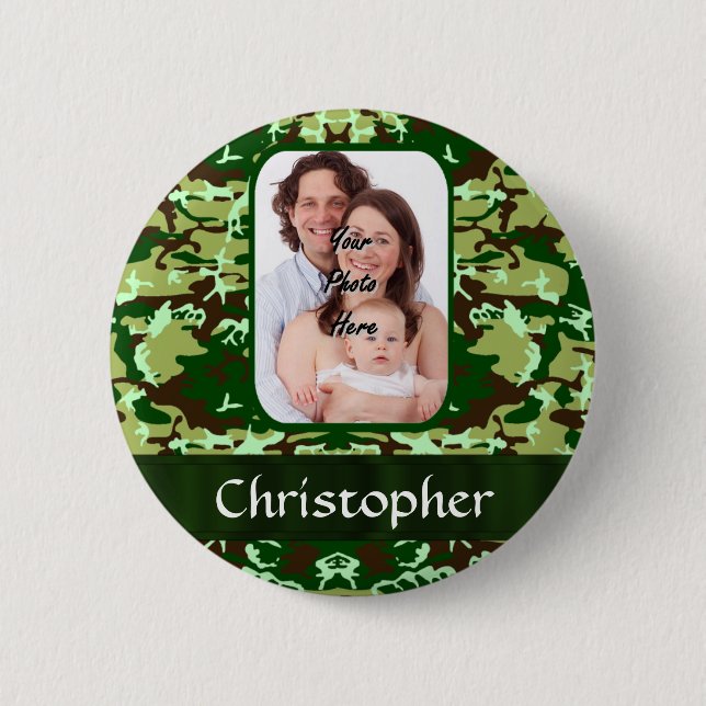 Grüne Tarnung Button (Vorderseite)