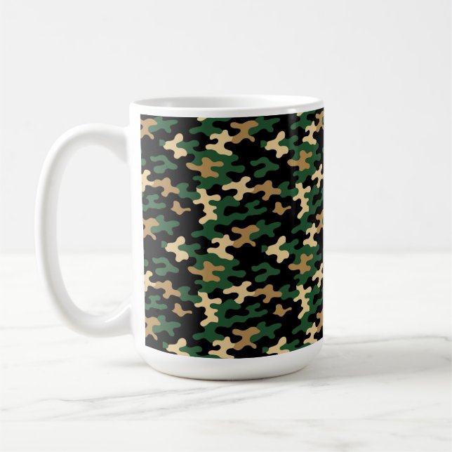 Grüne Tarnung Kaffeetasse (Links)