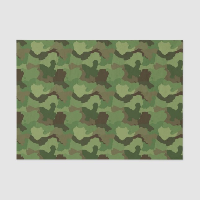 Grüne Tarnung/MilitärCamouflage-Seidenpapier Seidenpapier (Vorderseite)