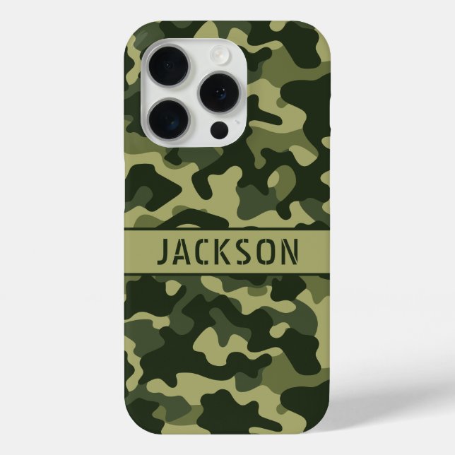 Grüne Tarnung Personalisiert Case-Mate iPhone Hülle (Rückseite)
