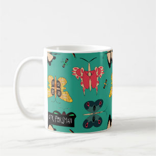 Grüne Tasse der geometrischen Schmetterlinge