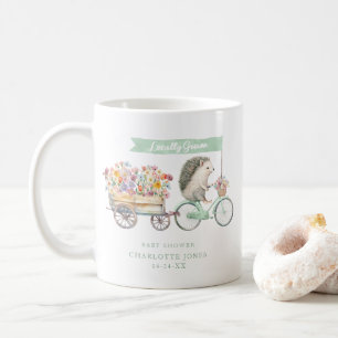 Grüne Tasse für die Kinderdusche - Blumenhecke