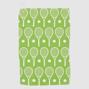 Grüne Tennishalle Racket Sweattuch Golfhandtuch