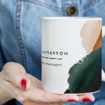 Grüne Terrakotta abstrakte Aquarell Moderne einzig Kaffeetasse<br><div class="desc">Grüne Terrakotta abstrakte Aquarell Moderne einzigartige Visitenkarte Tasse Geschenk Design.</div>