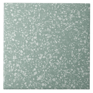 Grüne Terrazzo Modernes Minimales Steinmuster Fliese