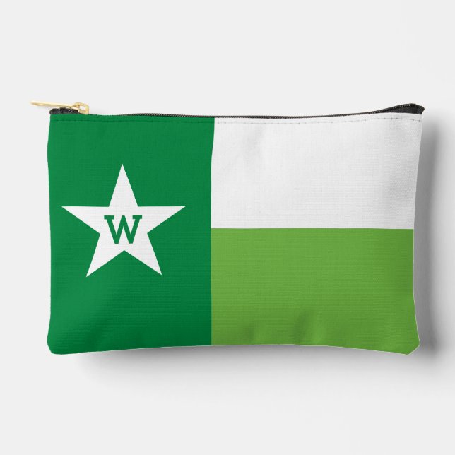 Grüne Texas-Flagge Zubehörtasche (Vorderseite)