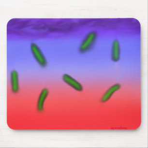 Grüne Thermo Bakterien Mousepad
