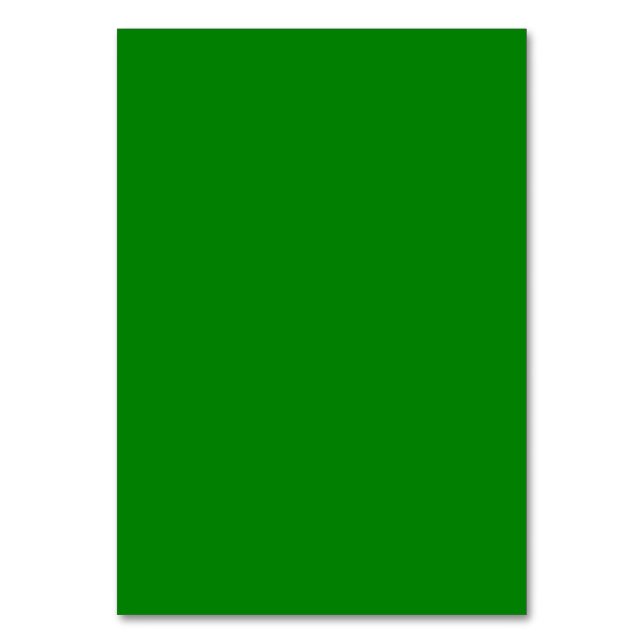 Grüne Tischkarte Tischnummer (Vorderseite)