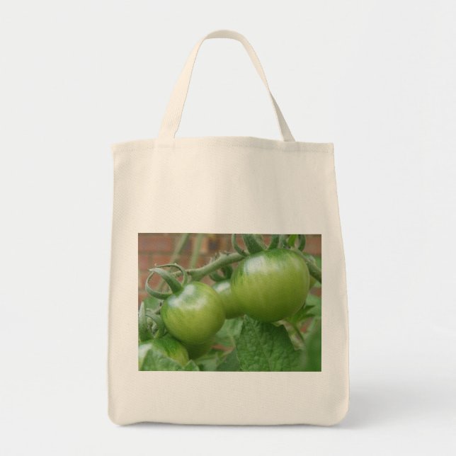 Grüne Tomaten/Paradeiser Bio Lebensmittelgeschäft  Tragetasche (Vorne)