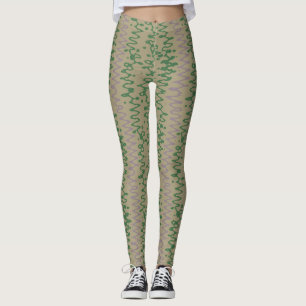 grüne Töne geometrisches Muster mit Dreiecken Leggings