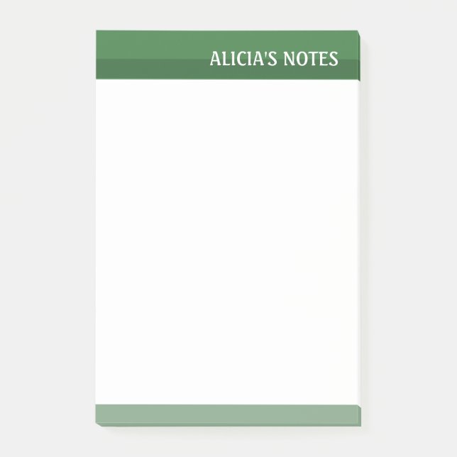 Grüne Töne Post-it Klebezettel (Vorderseite)