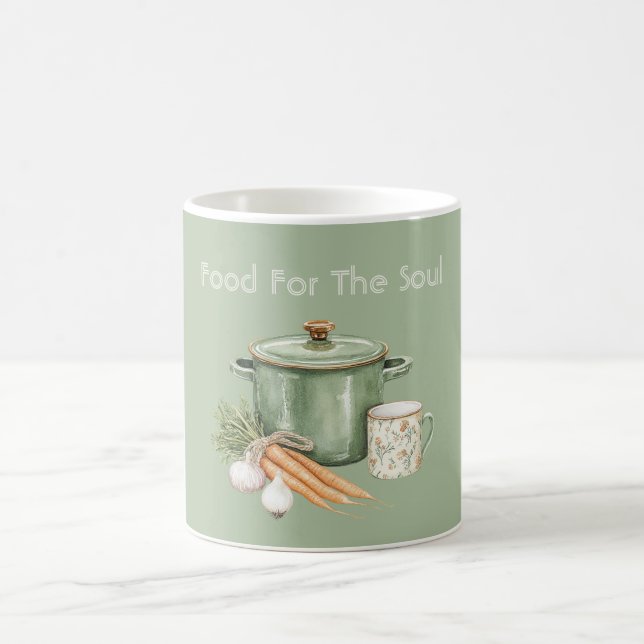 Grüne Topf Karotten   Kaffeetasse (Mittel)