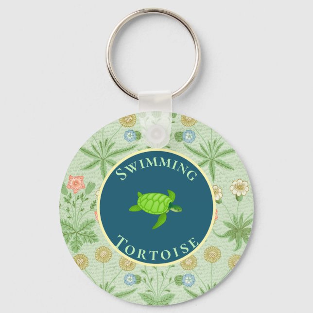 Grüne Tortoise Schlüsselanhänger (Vorderseite)
