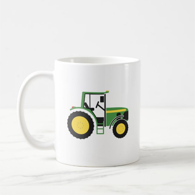 Grüne Traktor-Tasse Kaffeetasse (Links)