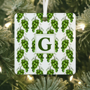 Grüne Trauben Ornament Aus Metall
