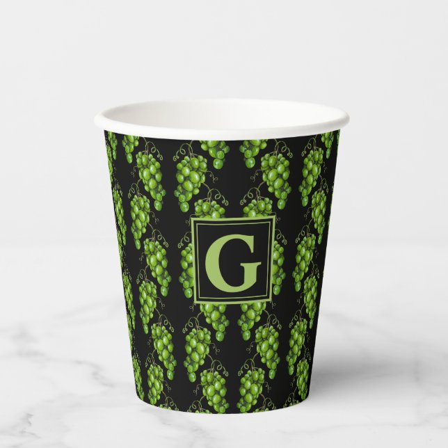 Grüne Trauben-Papierbecher Pappbecher (Vorderseite)