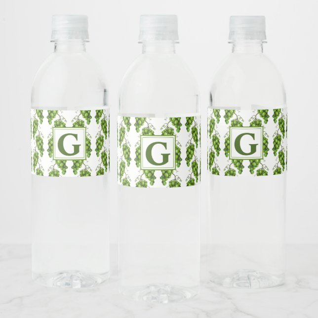 Grüne Trauben Wasserflaschen Etiketten (Flaschen)