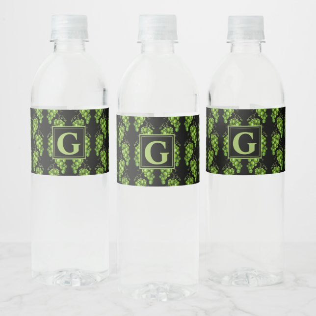 Grüne Trauben Wasserflaschenetiketten (Flaschen)