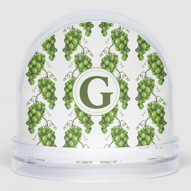 Grüne Traubenschneeglobe Schneekugeln (Vorderseite)