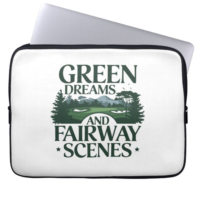 Grüne Träume, Golf Trendy Laptopschutzhülle (Vorderseite)