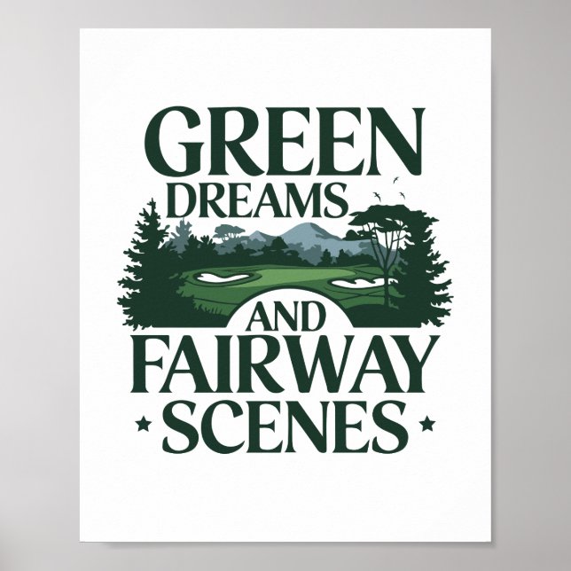 Grüne Träume, Golf Trendy Poster (Vorne)