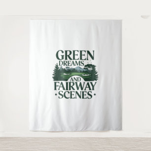 Grüne Träume, Golf Trendy Wandteppich