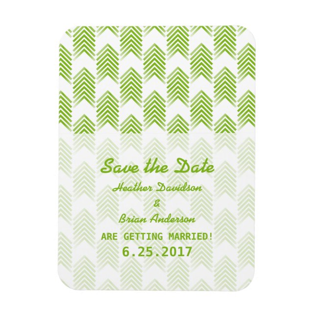 Grüne Tribal-Pfeile Save the Date Flexi Magnet (Vertikal)