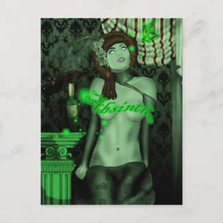 Grüne Trippkarte Postkarte