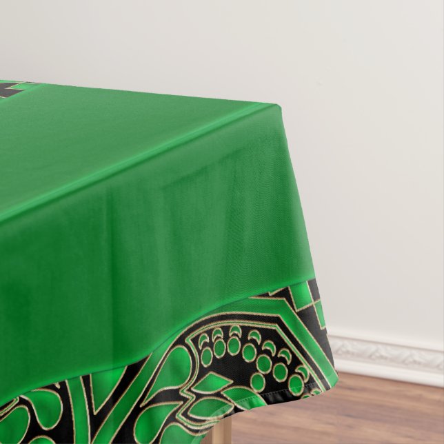 Grüne Triskele Mandala Kelly Tischdecke (Beispiel)