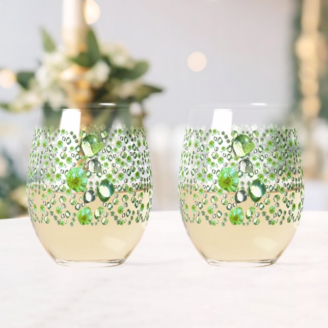 Grüne Tröpfchen Weinglas Ohne Stiel (Insitu (Hochzeit))
