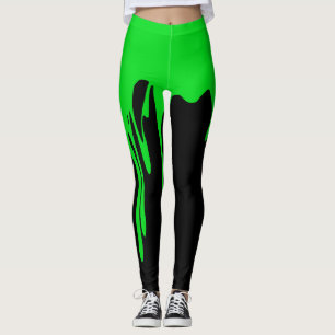 grüne Tropffarbe Leggings