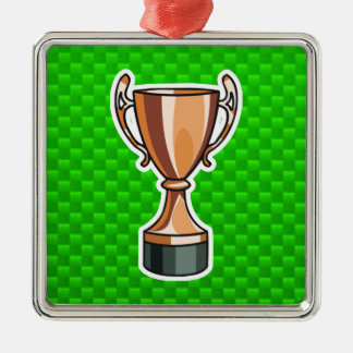 Grüne Trophäe Silbernes Ornament