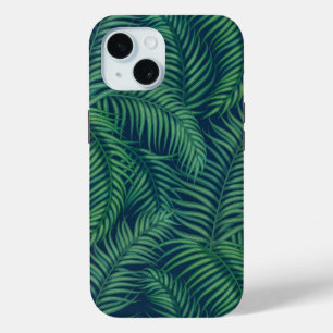 Grüne tropische Palmwedel bei Nacht Case-Mate iPhone Hülle