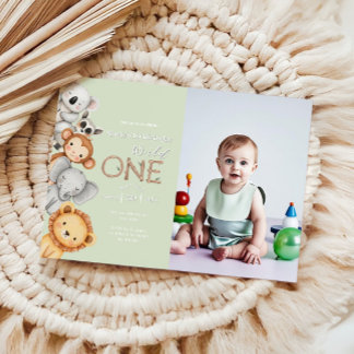 Grüne tropische Wildtiere Einladung