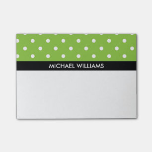 Grüne Tupfen mit schwarzen Streifen Post-it Klebezettel