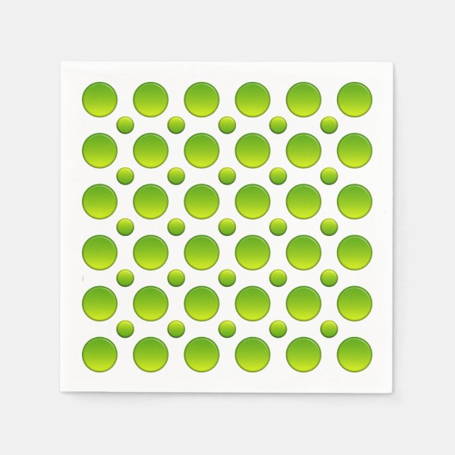Grüne Tupfen. Serviette (Vorderseite)